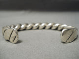 Best Vintage Native American Navajo Orville Tsinnie Sterling Silver Coiled Bracelet-Nativo Arts