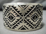 Intense Rug Designs Vintage Native American Navajo Keoni Rug Sterling Silver Bracelet-Nativo Arts