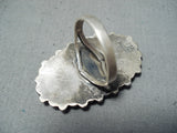 Amazing Vintage Navajo Turquoise Sterling Silver Ring Native American Old-Nativo Arts