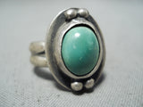 Incredible Vintage Native American Navajo Royston Turquoise Sterling Silver Ring-Nativo Arts