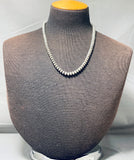 Perfect Vintage Native American Navajo Sterling Silver Necklace-Nativo Arts
