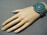 Authentic Vintage Native American Navajo Larry Moses Turquoise Sterling Silver Bracelet-Nativo Arts