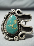 Huge Vintage Native American Navajo Royston Turquoise Sterling Silver Ring-Nativo Arts