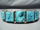 Important Vintage Native American Navajo 7 Sleeping Beauty Turquoise Sterling Silver Bracelet-Nativo Arts