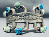 Rob Chee Native American Navajo Turquoise Sterling Silver Bracelet-Nativo Arts
