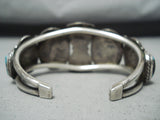 Very Rare Vintage Native American Navajo Godber Turquoise Sterling Silver Bracelet-Nativo Arts