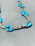 Stunning Vintage Native American Navajo Chunky Turquoise Heishi Necklace Old-Nativo Arts