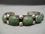 Museum Vintage Native American Navajo Royston Turquoise Raincloud Sterling Silver Bracelet-Nativo Arts