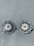 Fantastic Vintage Native American Navajo Sterling Silver Earrings-Nativo Arts