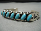 Amazing Vintage Native American Navajo Turquoise Lapis Sterling Silver Bracelet-Nativo Arts