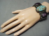 Thicker Heavy Vintage Native American Navajo Royston Turquoise Sterling Silver Bracelet-Nativo Arts