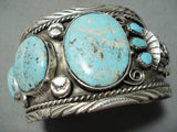 Native American Important Francisco Gomez Kachina Turquoise Sterling Silver Bracelet-Nativo Arts