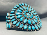 Traditional Vintage Native American Navajo Turquoise Authentic Sterling Silver Bracelet-Nativo Arts