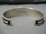 Important Navajo President Jon Nez Sterling Silver Native American Bracelet-Nativo Arts