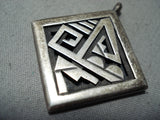 Native American Historical Vintage Michael Kabotie Sterling Silver Pendant-Nativo Arts