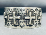One Of The Most Unique Native American Navajo Cross Sterling Silver Bracelet-Nativo Arts