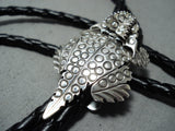 Fantastic Navajo Sterling Silver Horney Toad Bolo Native American-Nativo Arts