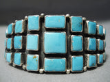 Important Vintage Native American Navajo Verdy Jake Blue Turquoise Sterling Silver Bracelet-Nativo Arts