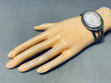 One Of The Best Vintage Native American Navajo Pink Shell Sterling Silver Bracelet-Nativo Arts