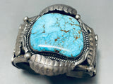 138 Grams 50 Year Old Vintage Native American Navajo Turquoise Sterling Silver Bracelet-Nativo Arts