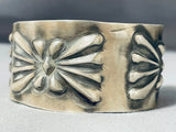 One Of The Best Native American Navajo Hand Repoussed Sterling Silver Bracelet-Nativo Arts