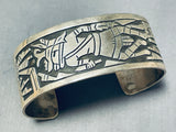 Fascinating Vintage Native American Navajo Sterling Silver Kachina Bracelet-Nativo Arts
