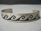 Important Vintage Hopi Sterling Silver Bracelet Native American-Nativo Arts