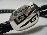 Marvelous Navajo Sterling Silver Bolo Native American-Nativo Arts