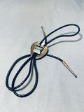 Important Chee Vintage Native American Navajo Turquoise Sterling Silver Bolo Tie-Nativo Arts