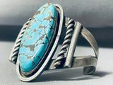 One Of The Best Vintage Native American Navajo #8 Turquoise Sterling Silver Bracelet-Nativo Arts