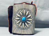 One Most Detailed Ever Vintage Native American Navajo Turquoise Sterling Silver Ketoh Bracelet-Nativo Arts