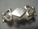 Fabulous Vintage Navajo Sterling Silver Bracelet Hearts Native American Old-Nativo Arts