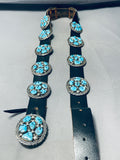 Important Tom Moore Vintage Native American Navajo Turquoise Sterling Silver Concho Belt-Nativo Arts
