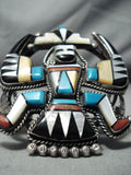 Biggest Best Vintage Native American Navajo Knifewing Turquoise Sterling Silver Bracelet-Nativo Arts