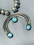 Elaborate Vintage Native American Navajo Red Mountain Turquoise Sterling Silver Squash-Nativo Arts
