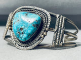 One Of The Finest Vintage Native American Navajo Nevada Turquoise Sterling Silver Bracelet-Nativo Arts