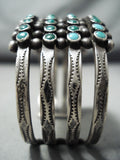 Native American One Of The Best Early Vintage Zuni Snake Eyes Turquoise Sterling Silver Bracelet-Nativo Arts