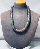 Native American One Of The Biggest Slab Shell Heishi Vintage Santo Domingo Necklace-Nativo Arts