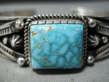 Sensational Vintage Native American Navajo Albert Jake Turquoise Sterling Silver Bracelet-Nativo Arts