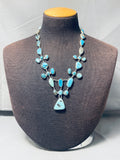 Important Federico Jimenez Turquoise Sterling Silver Tier Necklace-Nativo Arts