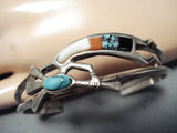 Excellent Vintage Navajo Turquoise Sterling Silver Bracelet Native American Old-Nativo Arts