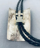 Astonishing Vintage Native American Navajo Sterling Silver Bolo Tie-Nativo Arts
