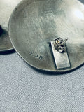 Important Kee Joe Benally Vintage Native American Navajo Sterling Silver Earrings-Nativo Arts