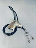 Detailed Southwest Vintage Sterling Silver Horse Bolo Tie-Nativo Arts