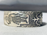 Extremely Detailed Vintage Native American Navajo Kachina Sterling Silver Bracelet-Nativo Arts