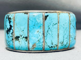 The Best Vintage Native American Navajo Blue Diamond Turquoise Sterling Silver Bracelet-Nativo Arts
