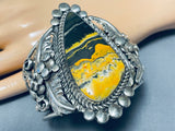 Cecil Nez Best Native American Navajo Honey Bee Jasper Sterling Silver Bracelet-Nativo Arts