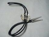 Super Intricate Vintage Native American Navajo Royston Turquoise Sterling Silver Bolo Tie-Nativo Arts
