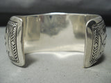 Detailed Al Payton Vintage Native American Navajo Sterling Silver Gold Horse Bracelet-Nativo Arts