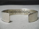 Expert Vintage Native American Navajo Sterling Silver Work Native American Navajo Bracelet Cuff-Nativo Arts